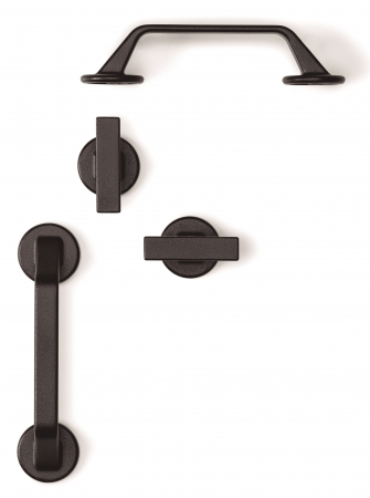 Maner pentru mobila Oto, finisaj negru texturat, L 168 mm [1]