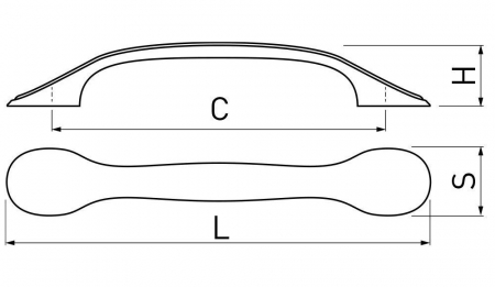 Maner pentru mobila Palermo, finisaj argint antichizat GT, L:127 mm [4]