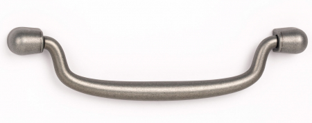 Manere si butoni - Maner pentru mobila Pendant, finisaj cositor, L:138.4 mm