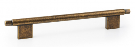 Clasice si vintage - Maner pentru mobila Prisma, finisaj alama rustica, L: 272 mm