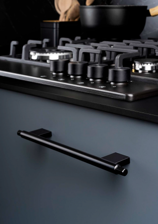 Moderne - Maner pentru mobila Prisma, finisaj negru mat, L: 272 mm