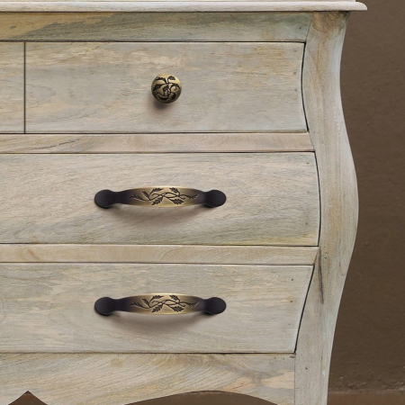 Maner pentru mobila Provence, finisaj alama rustica periata, L:154 mm [2]