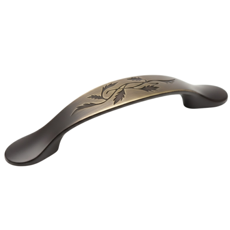 Clasice si vintage - Maner pentru mobila Provence, finisaj alama rustica periata, L:154 mm