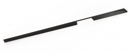 Manere si butoni - Maner pentru mobila Rail cu decupaj dreapta, finisaj negru periat, L 1150 mm