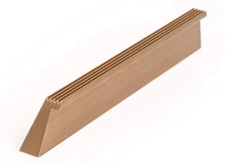 Moderne - Maner pentru mobila Rail, finisaj alama cava periata, L 180 mm
