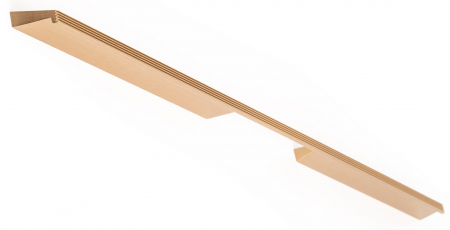 Moderne - Maner pentru mobila Rail, finisaj alama cava periata, L 600 mm
