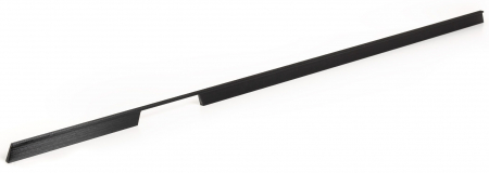 Manere si butoni - Maner pentru mobila Rail cu decupaj stanga, finisaj negru periat, L 1150 mm
