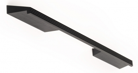 Moderne - Maner pentru mobila Rail, finisaj negru periat, L 280 mm