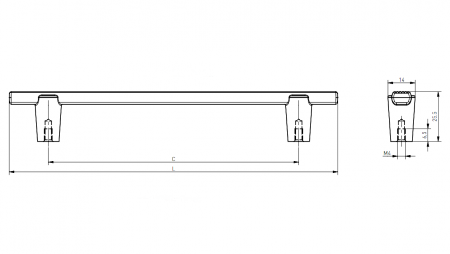 Maner pentru mobila Ray GT, finisaj auriu periat GT, L:232 mm [5]