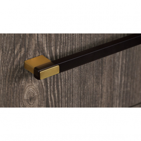 Maner pentru mobila Rec, finisaj auriu mat/maro inchis transparent mat, L:205 mm [1]