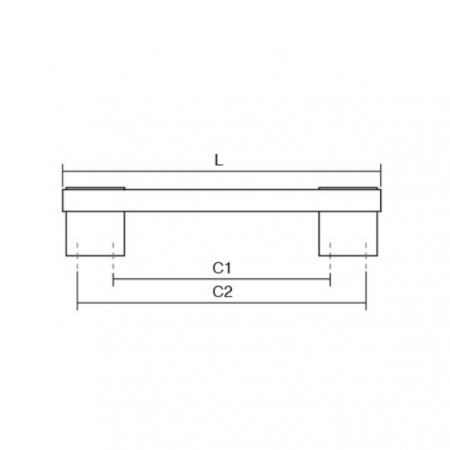 Maner pentru mobila Rec, finisaj crom lucios/maro transparent, L:205 mm [1]