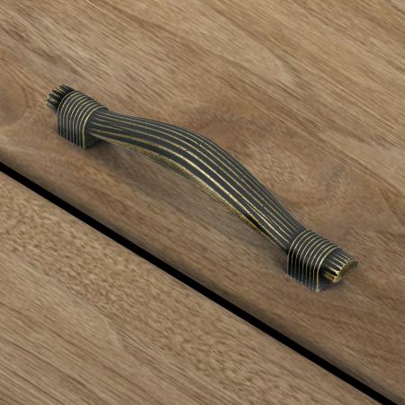 Maner pentru mobila Reed, finisaj alama antichizata, L:128 mm [3]