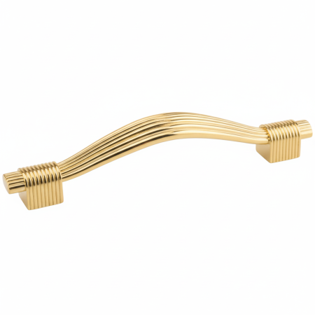 Clasice si vintage - Maner pentru mobila Reed, finisaj auriu lucios, L:128 mm