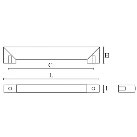 Maner pentru mobila Reia, finisaj alb, L:109 mm [2]