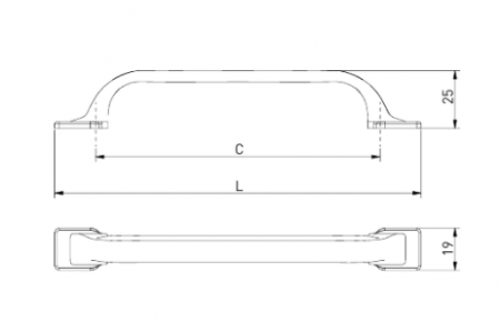 Maner pentru mobila Retris, finisaj negru mat GT, L:165 mm [3]