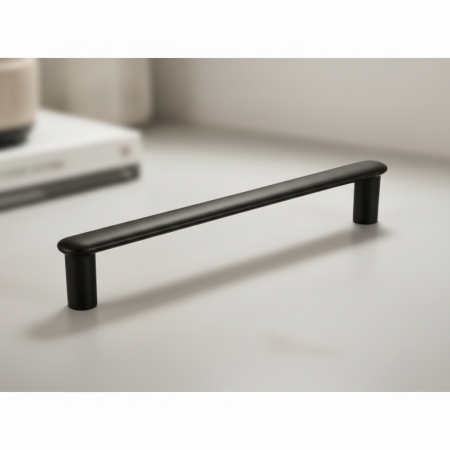 Maner pentru mobila Rhone, finisaj negru cobalt, L:142 mm [3]