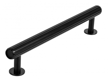 Moderne - Maner pentru mobila Rille, finisaj negru periat, L 190 mm