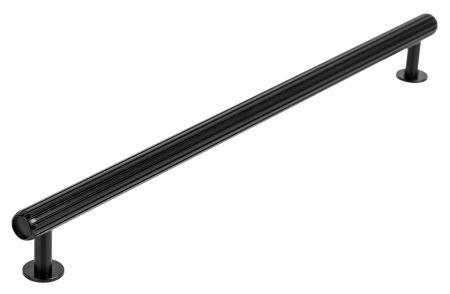 Moderne - Maner pentru mobila Rille, finisaj negru periat, L 350 mm