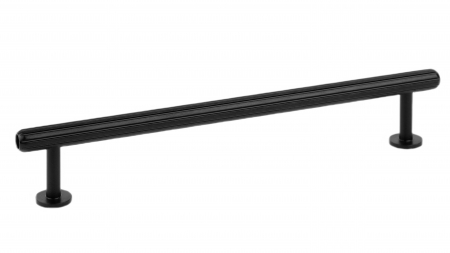 Manere si butoni - Maner pentru mobila Rille Mini, finisaj negru periat, L:190 mm