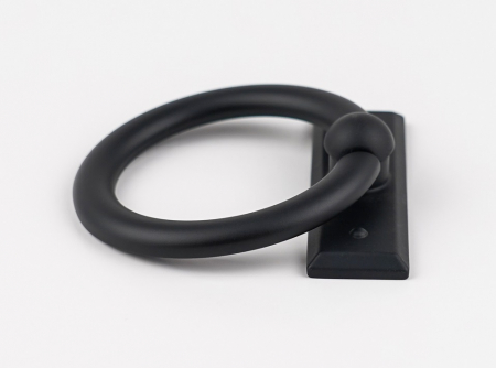 Maner pentru mobila Ring Bar, finisaj negru mat CB, Ø:75 mm [2]