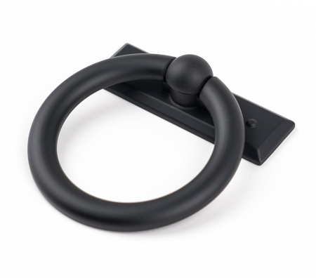 Moderne - Maner pentru mobila Ring Bar, finisaj negru mat CB, Ø:75 mm