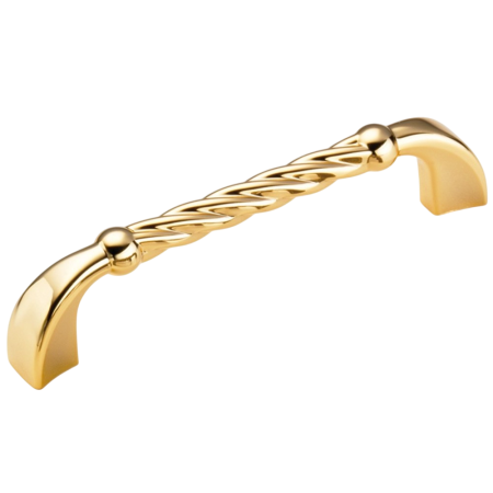 Clasice si vintage - Maner pentru mobila Rope, finisaj auriu lucios, L:114 mm