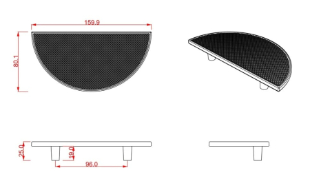 Maner pentru mobila Selin, finisaj alama mata CB, 96 mm [1]
