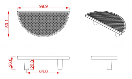 Maner pentru mobila Selin, finisaj negru mat CB, 64 mm [1]