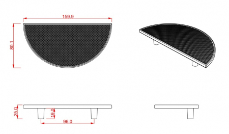 Maner pentru mobila Selin, finisaj negru mat CB, 96 mm [1]