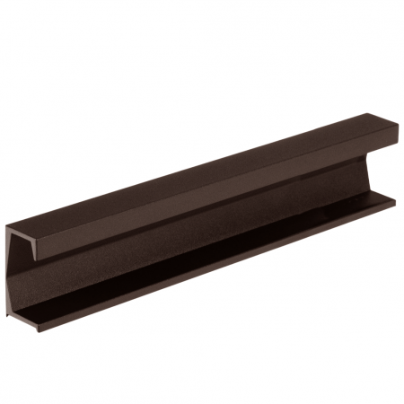 Moderne - Maner pentru mobila Six, finisaj maro metalic texturat, L:297 mm