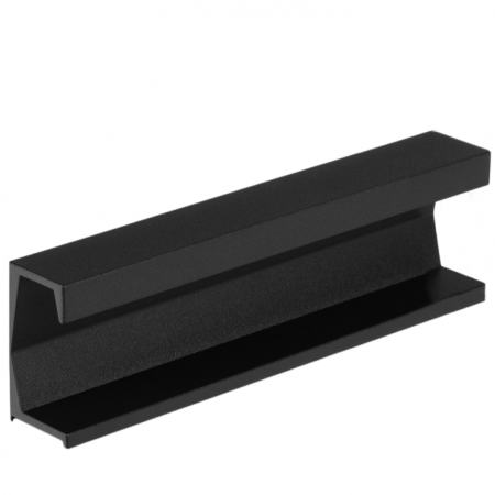 Moderne - Maner pentru mobila Six, finisaj negru lava texturat, L:147 mm