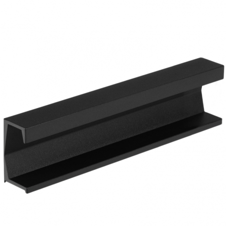 Moderne - Maner pentru mobila Six, finisaj negru lava texturat, L:197 mm