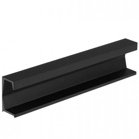 Moderne - Maner pentru mobila Six, finisaj negru lava texturat, L:247 mm
