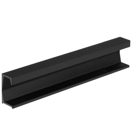Moderne - Maner pentru mobila Six, finisaj negru lava texturat, L:297 mm