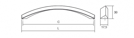 Maner pentru mobila Smee, finisaj alama periata, L:231 mm [4]
