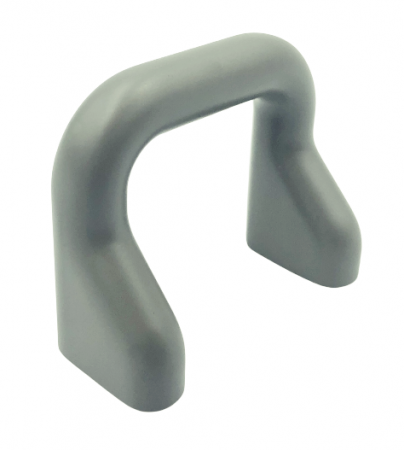 Manere si butoni - Maner pentru mobila Soft, finisaj gri muschi, L 40 mm