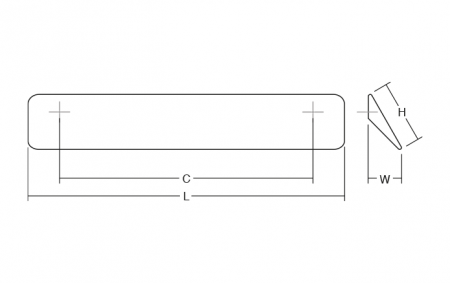 Maner pentru mobila Switch, finisaj nichel periat, L:200 mm [2]