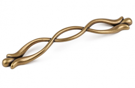 Clasice si vintage - Maner pentru mobila Tessa, finisaj alama antichizata CB, 192 mm