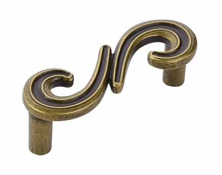 Clasice si vintage - Maner pentru mobila Theoris, finisaj alama antichizata CB, 64 mm