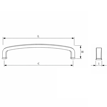 Maner pentru mobila Tiago, finisaj negru mat, L:138 mm [5]