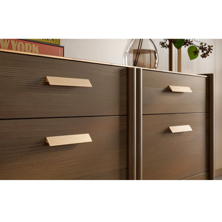 Mâner pentru mobilă Tiros GTV, auriu deschis periat, L: 180 mm [1]