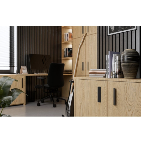 Mâner pentru mobilă Tiros GTV, negru mat, L: 180 mm [4]