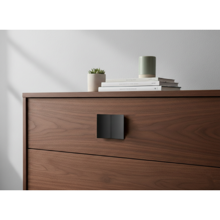 Maner pentru mobila Urbano, finisaj negru cobalt, L:80 mm [2]