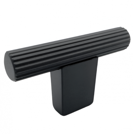 Moderne - Maner pentru mobila Veteo, finisaj negru cobalt, L:60 mm
