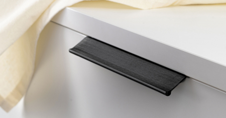 Maner pentru mobila Wing, finisaj negru periat, L:100 mm [3]