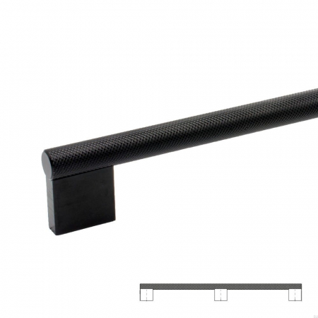 Maner pentru mobilier Graf Big Long, finisaj negru periat, L:1200 mm [3]