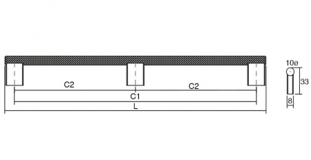 Maner pentru mobilier Graf Mini Long, finisaj alama intunecata periata, L: 1200 mm [5]