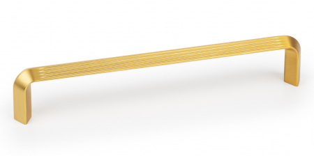 Manere si butoni - Maner pentru mobilier Lines, L:170 mm, finisaj auriu periat