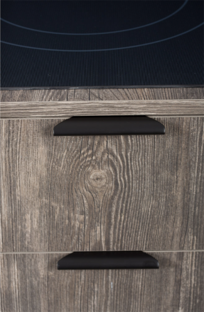 Moderne - Maner pentru mobilier Ritta, negru mat, L:130 mm