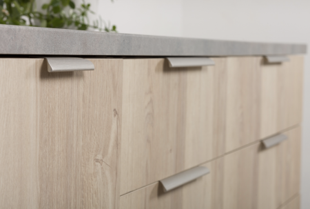 Manere si butoni - Maner pentru mobilier Ritta, otel inoxidabil, L:130 mm